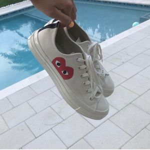 white low top comme des garçons